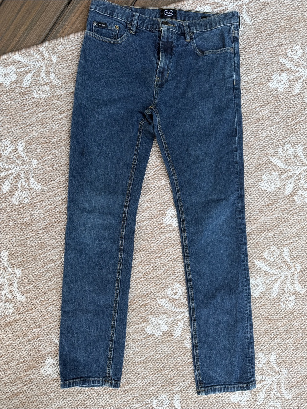 RVCA Dark Blue Slim tapered Daggers Jeans